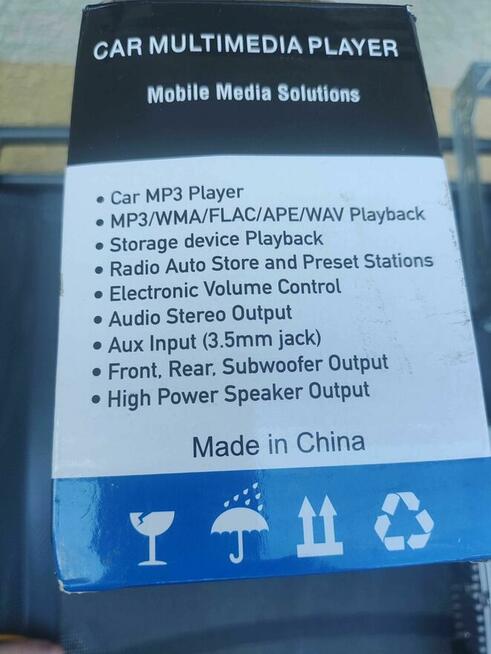 Radio FM Odtwarzacz MP3 USB multimedialny do Samochodu