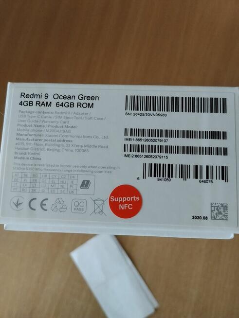 Telefon komórkowy Smartfon Redmi 9 64 GB ocean green