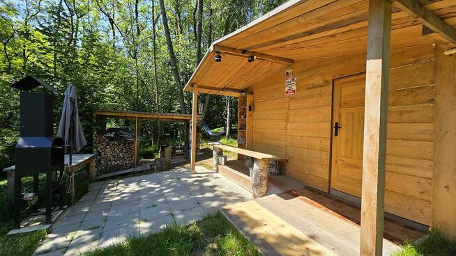 Domek do wynajęcia domek letniskowy w lesie nad stawem