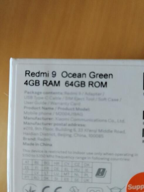 Telefon komórkowy Smartfon Redmi 9 64 GB ocean green
