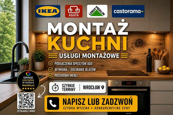 Skrecanie, Montaż Mebli Kuchennych IKEA/Leroy/Castorama
