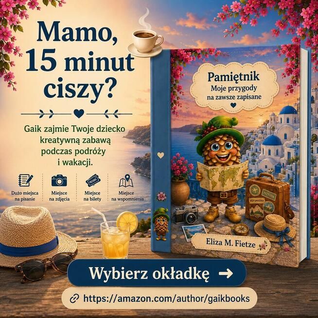 Wakacyjny Pamiętnik Podróży dla Dzieci | Gaik | Idealny na W