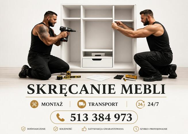 Skręcanie mebli - Wnoszenie - Montaż - Warszawa