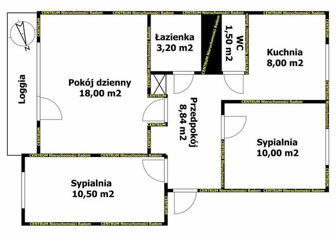 Młodzianów, ul. Świętokrzyska, M4, 60.04 m2, 2 piętro, loggia