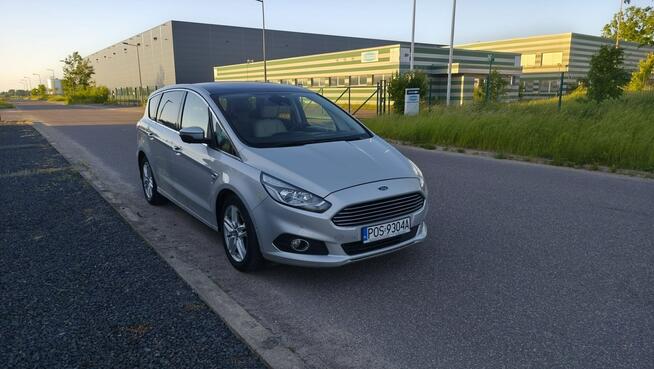 Ford S-Max 2017r 2.0D Automat 7os Panorama Tempomat Asystent Parkowania Skóra