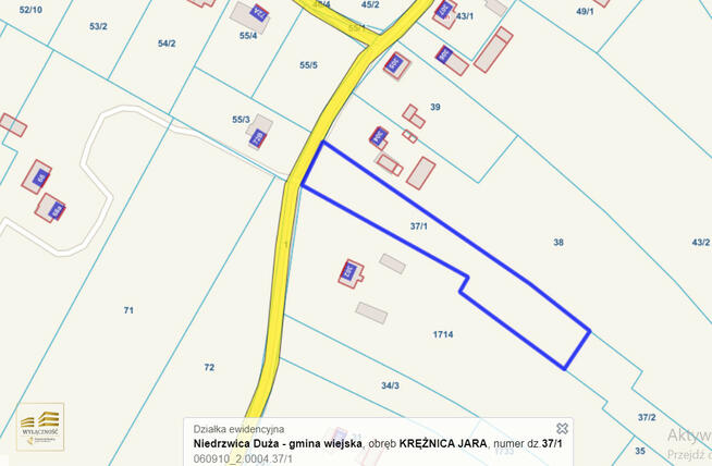 Działka rolna Krężnica Jara gm. Niedrzwica Duża,
