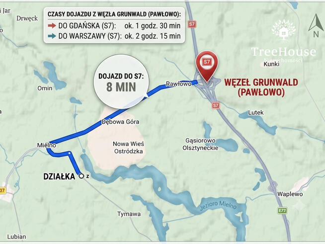 Mazury 3588m2 z pozwoleniem, las jezioro siedlisko