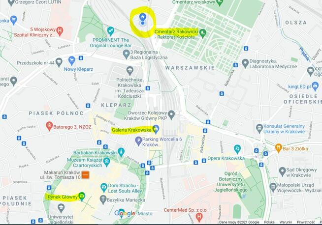 BEZPOŚREDNIO wynajmę dwupokojowe mieszkanie Kraków CENTRUM