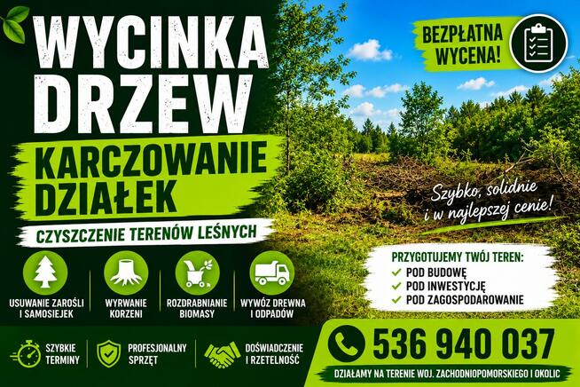 Wycinka Drzew | Karczowanie | Czyszczenie Działek i Terenów