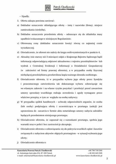 Syndyk sprzeda udziały w spółce SS67