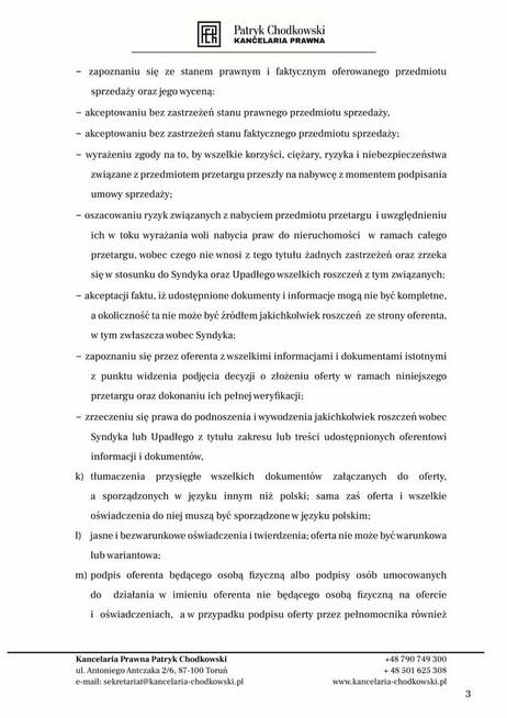 Syndyk sprzeda udziały w spółce AM76
