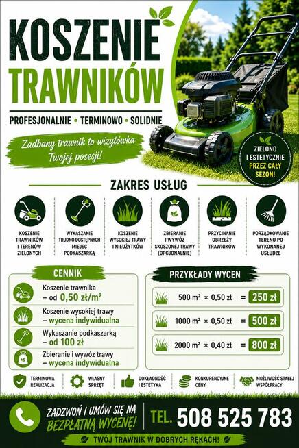 Koszenie trawników