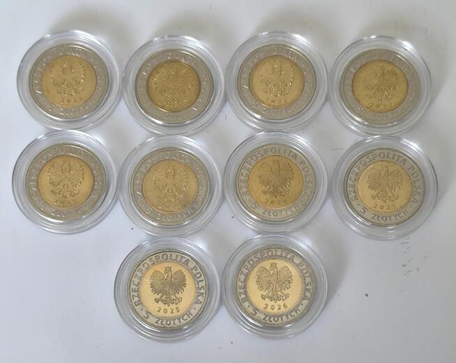 5zł - 10 monet z serii Odkryj Polskę 2018-2026r.