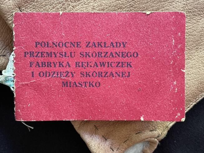Rękawiczki skórzane zimowe męskie PRL unikat FRiOS Miastko b