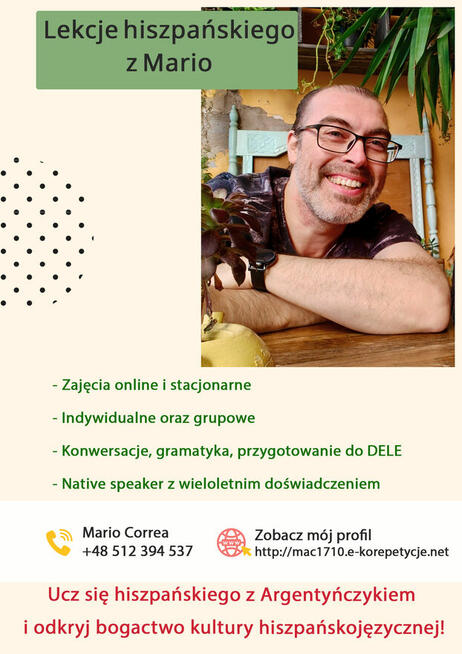 Hiszpański z native speakerem, rozmowa, matura, DELE, biznes