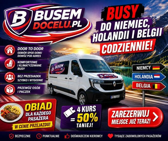 Busy z Podkarpacia do Holandii, Belgii i Niemiec – Codzienne