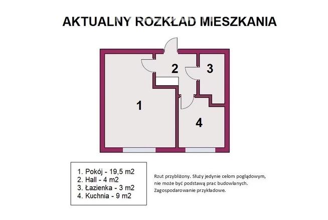 Kawalerka z potencjałem na 2 pokoje
