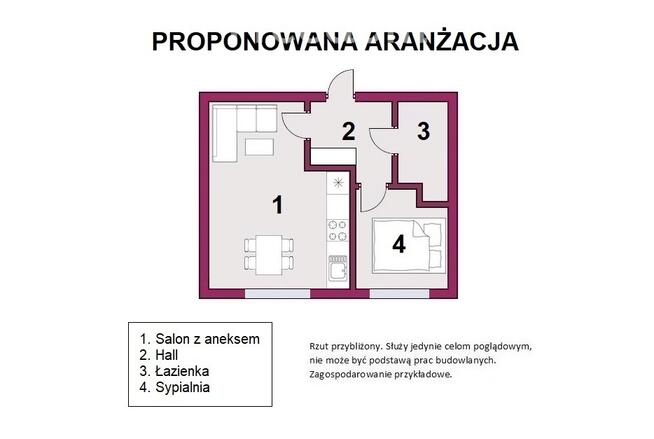 Kawalerka z potencjałem na 2 pokoje