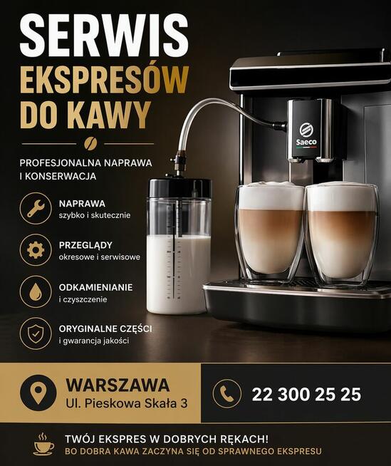 Naprawa Ekspresów Saeco Philips Warszawa tel.22 300 25 25