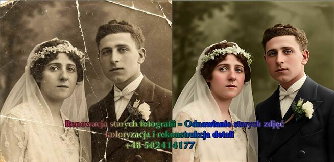 Renowacja i naprawa starych zdjęć - koloryzacja i fotomontaż