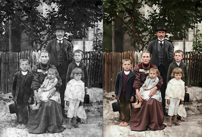 Renowacja i naprawa starych zdjęć - koloryzacja i fotomontaż
