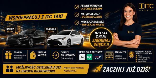Kierowca/ Kierowczyni aplikacji UBER|BOLT|FREENOW Kraków