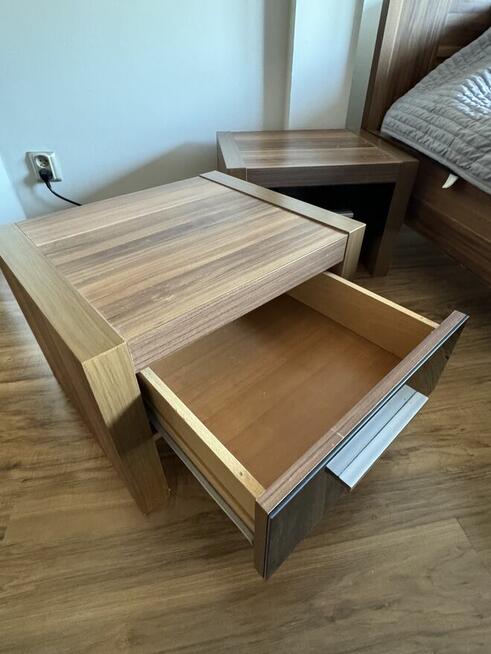 Szafki nocne komplet 2 szt. | nowoczesne | drewno + czarny p