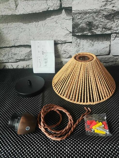 Lampa Wisząca Metalowa Pleciona Boho sufitowa na sufit