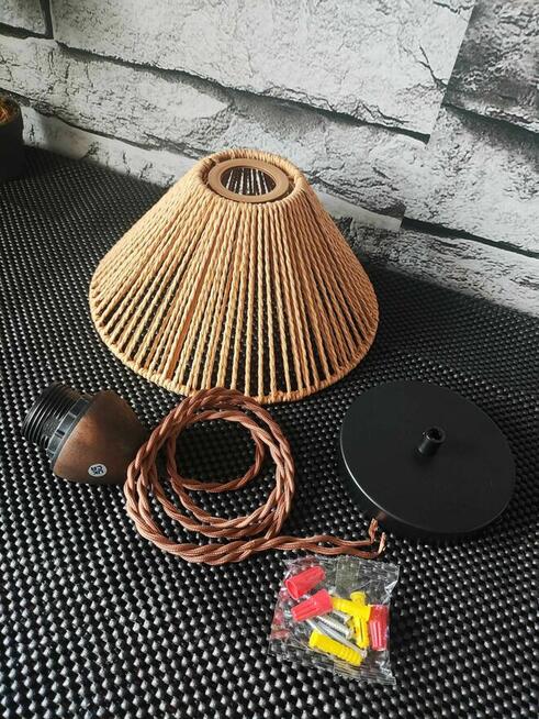 Lampa Wisząca Metalowa Pleciona Boho sufitowa na sufit