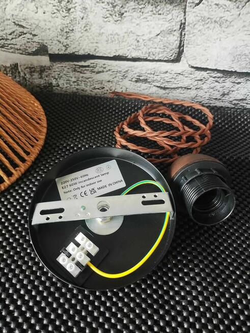 Lampa Wisząca Metalowa Pleciona Boho sufitowa na sufit