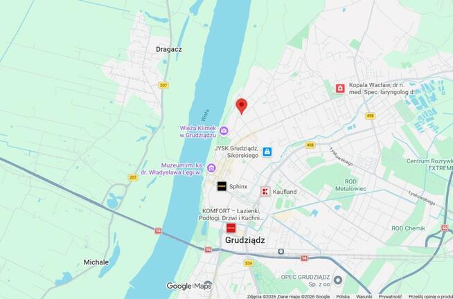 Działka budowlana centrum miasta Grudziądza