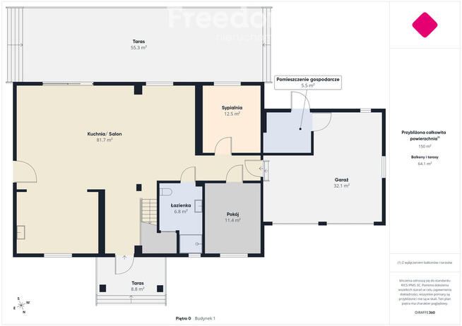 Dom ok. 280 m2, 4 pokoje, działka 2663 m2