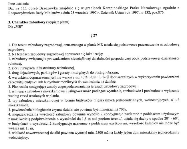 Działka - Kampinos