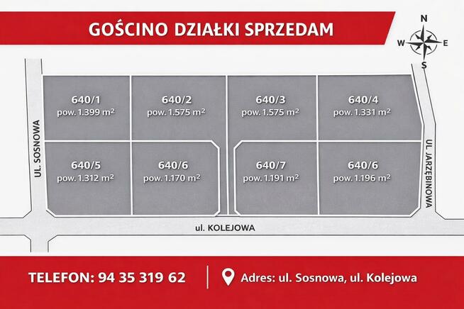 Działka budowlana Gościno, Kolejowa