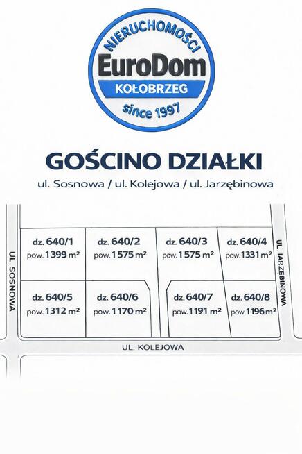 Działka budowlana Gościno, Kolejowa