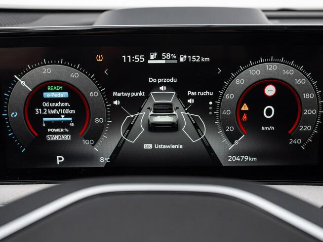 Nissan Ariya ZS052SX#63kWh Evolve Szklany dach Podgrz.f, kier szyba Salon PL VAT23%