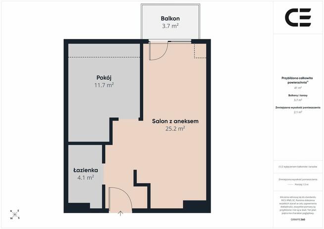 2 pokoje | Balkon - widok na zieleń | Księże Małe