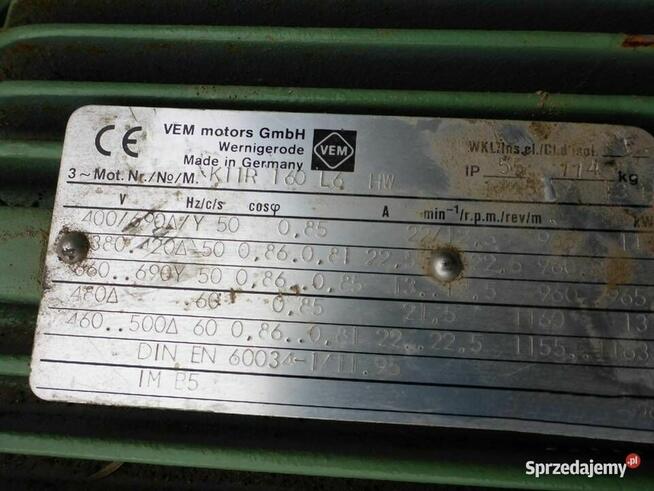 Reduktor z silnik VEM 11kW waga 250kg