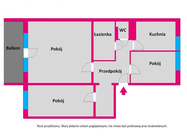 Morena | PKM I3 pokoje | 63 m² | balkon,dwustronne