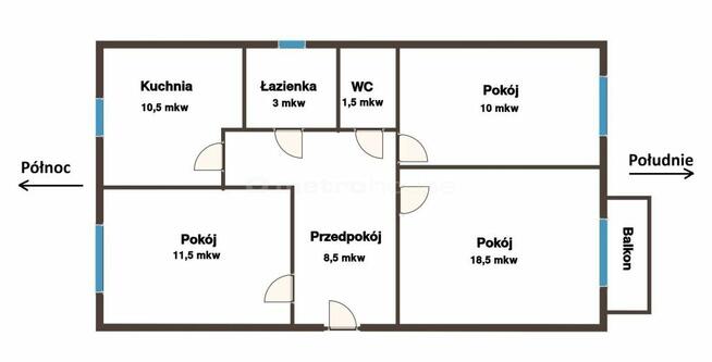 3 pokoje z balkonem i pięknym widokiem!