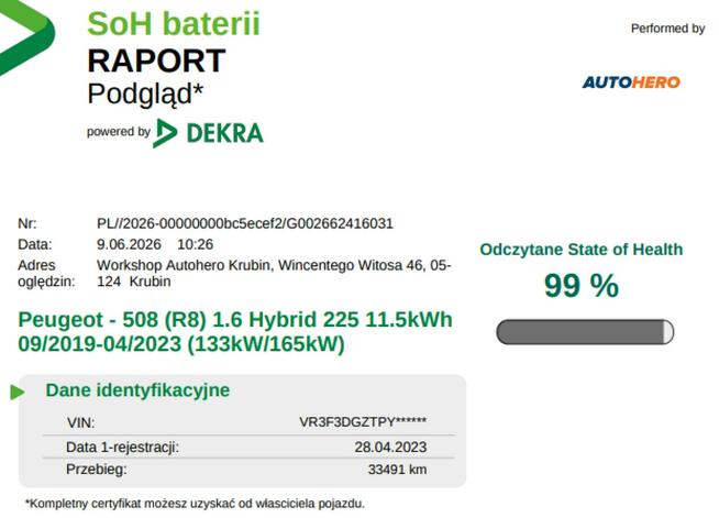 Peugeot 508 FV23, PHEV, automat, niski przebieg, led, kamery, navi, asystenci