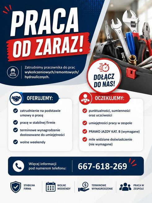 Praca od zaraz!!