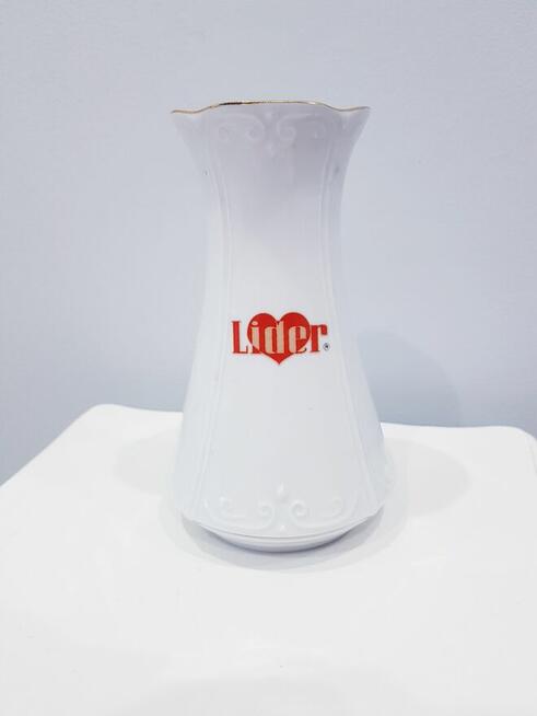 Logowany wazonik z porcelany Chodzież + gratis