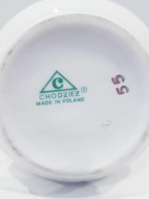 Logowany wazonik z porcelany Chodzież + gratis