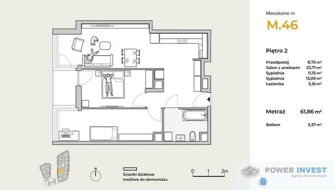 Zachód słońca + balkon | 3 pokoje HIT
