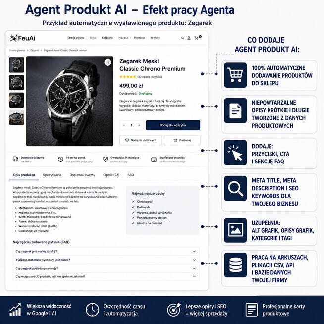 Produkt AI – automatyzacja opisów i produktów e-commerce SEO