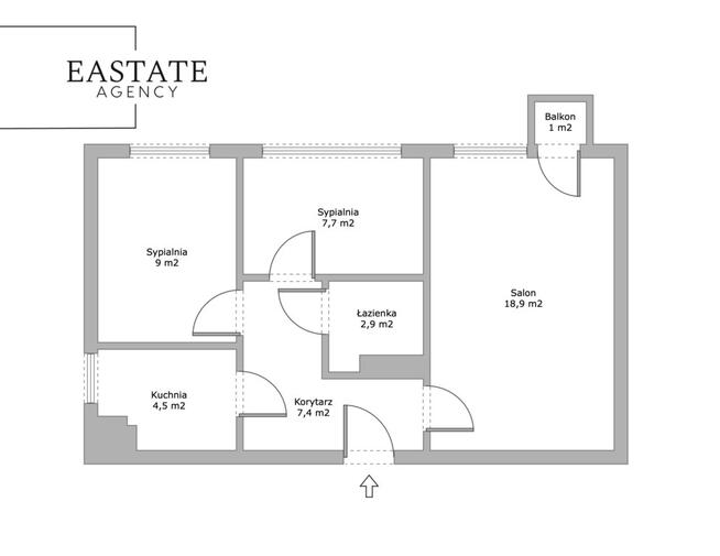 3 pokoje 51 m2 || ul. Reymonta || Balkon ||