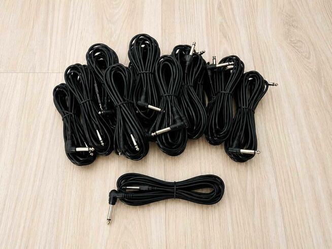 Kable gitarowe Jack 6,3 mm 3m – proste i kątowe | Nowe