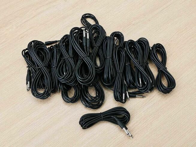 Kable gitarowe Jack 6,3 mm 3m – proste i kątowe | Nowe