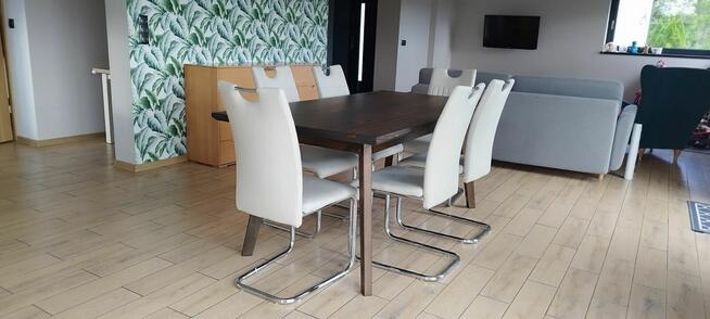 Stół Drewniany Loft Orzech 180x90 cm Skośne Nogi Premium Nowy